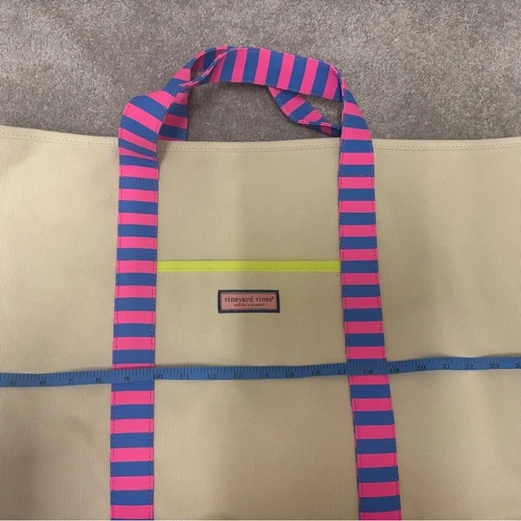 Vineyard Vines X Large Tote with Pink and Blue Accents - NWOT - Picture 8 of 12